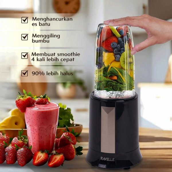 id-11134207-7rbkb-m66qb14traabf4 Blender Grinder 2in1 500W 25000RPM BPA Free 800ml x2 Coffee Spice Drymill - Pengejus Buah, Juicer, Penghalus Bumbu, Smoothies
