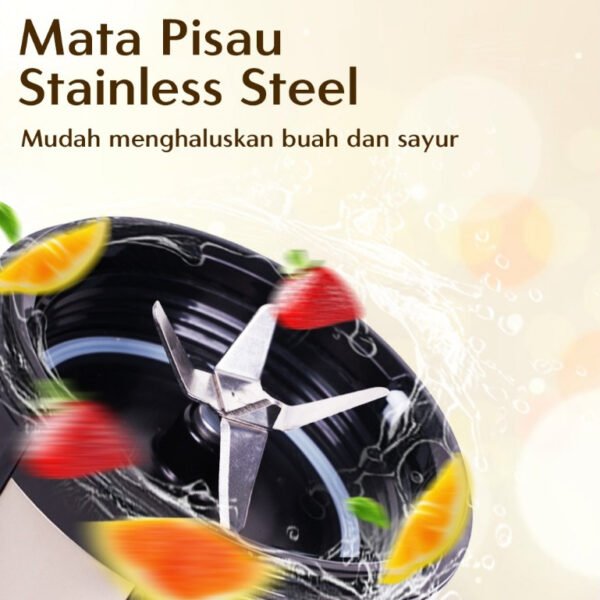 id-11134207-7rbkb-m66qb14tu3f709 Blender Grinder 2in1 500W 25000RPM BPA Free 800ml x2 Coffee Spice Drymill - Pengejus Buah, Juicer, Penghalus Bumbu, Smoothies