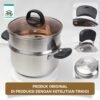 id-11134207-7rbkd-ma9mh35u4x34f3 Panci Kukus Steam Pot 2 Tingkat Panci Mpasi Full Stainless Steel 22cm Tutup Kaca