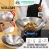 wajan stainless tebal premium pegangan stainless steel