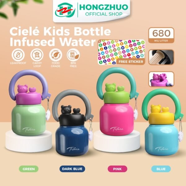 Tifale Ciele Tumblr Botol Minum Anak 680 Ml Tumbler Air Infused Water Lucu