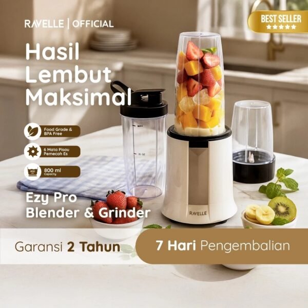 id-11134207-81ztp-mfnv2i19wgej2e Blender Grinder 2in1 500W 25000RPM BPA Free 800ml x2 Coffee Spice Drymill - Pengejus Buah, Juicer, Penghalus Bumbu, Smoothies