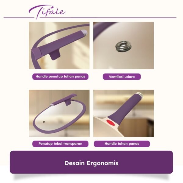 id-11134207-8224o-mgdejkzz0u8808 Tifale Padova Wokpan Steamer Wajan 32CM Panci Kukus Anti Lengket Multifungsi Panci Mpasi