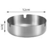 Asbak Stainless Steel Bulat Tebal