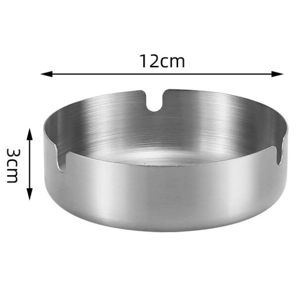 Asbak Stainless Steel Bulat Tebal