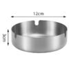 Asbak Stainless Steel Bulat Tebal