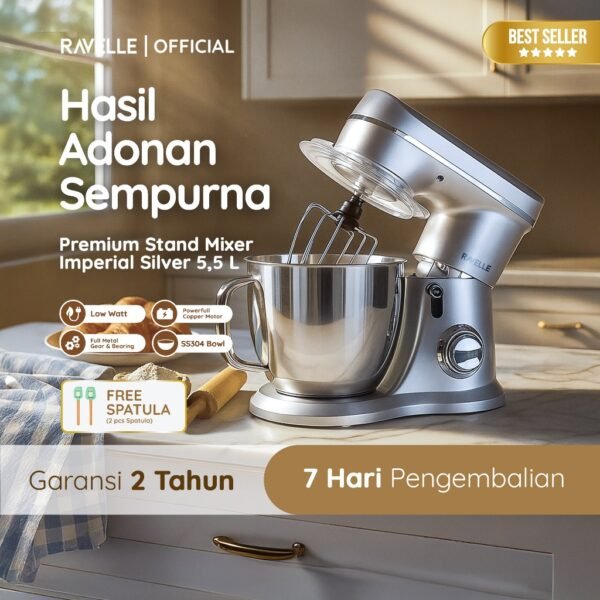 Mixer 5.5L Terra Electric Mixer  | Pengaduk Adonan Roti dan Kue