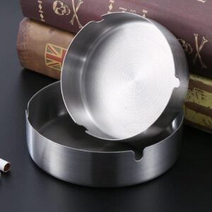 asbak stainless steel bulat tebal