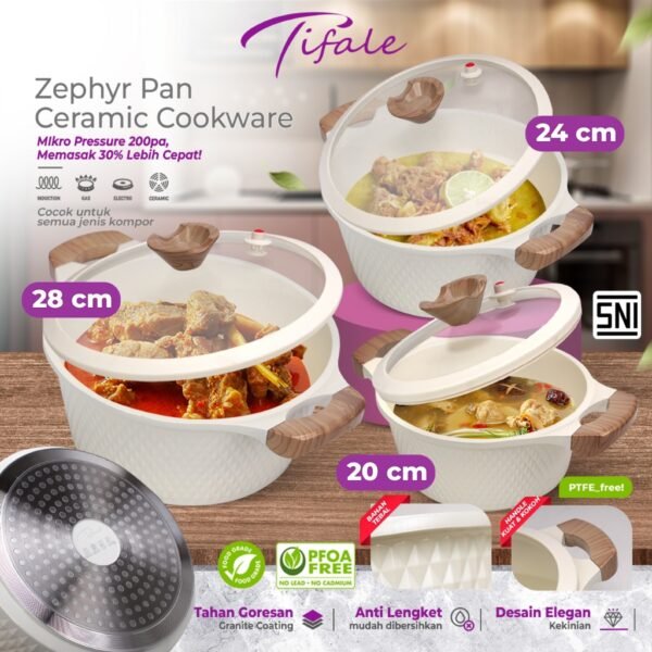 Pan 20 24 28 CM Panci Susu Marble Coating Lapisan Anti Lengket