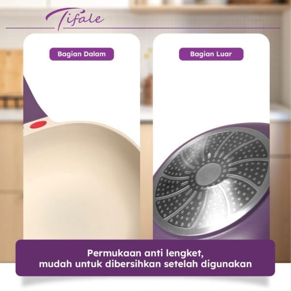 id-11134207-8224z-mgdejkzyv7yg18 Tifale Padova Wokpan Steamer Wajan 32CM Panci Kukus Anti Lengket Multifungsi Panci Mpasi