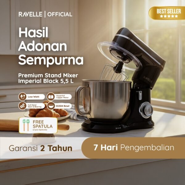 Mixer 5.5L Terra Electric Mixer  | Pengaduk Adonan Roti dan Kue