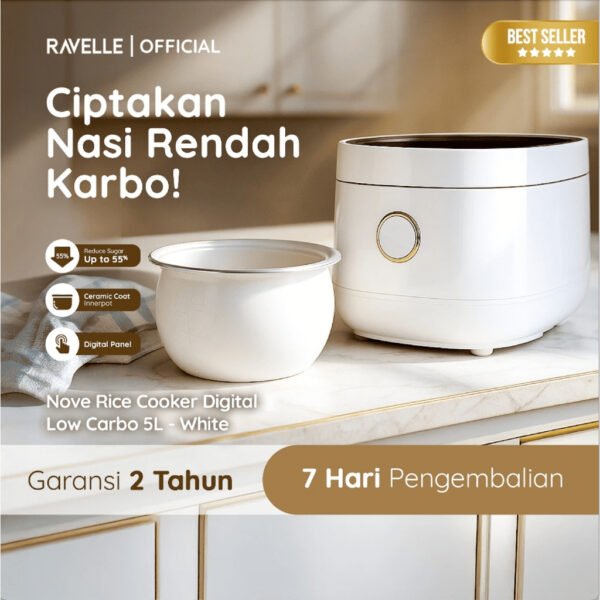 Rice Cooker Digital Low Carbo Less Sugar 1.8 Liter Nasi (5Liter) - Penanak Nasi - Low Watt