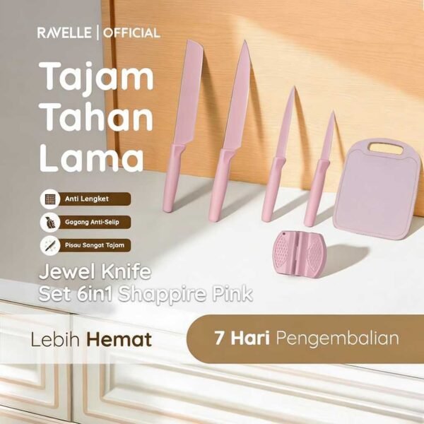 Pisau Set Set 6 in 1 Set - Pisau Dapur Anti Lengket