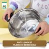 Panci Kukus Panci Mpasi Steam Pot 2 Tingkat Full Stainless Steel 22cm Tutup Kaca