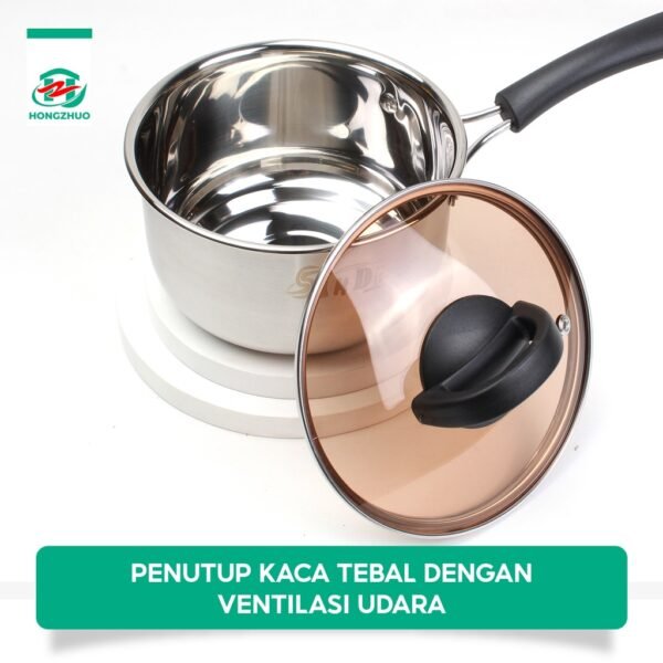 Panci Kuah Panci Mpasi Anti Lengket Stainless Dengan Gagang 18/20CM