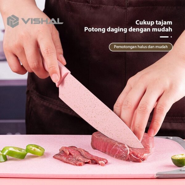 Pisau Set 6 in 1 /Kitchen Knife Set/Pisau Dapur Set Stainless Knife Anti Lengket Isi/Peralatan Masak Pisau
