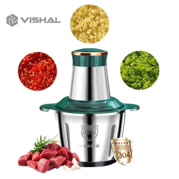 Blender Daging Chopper Meat Grinder Blender STAINLESS Hand Blender Press 2L Baja Tahan Ini Karat