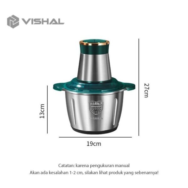 Blender Daging Chopper Meat Grinder Blender STAINLESS Hand Blender Press 2L Baja Tahan Ini Karat
