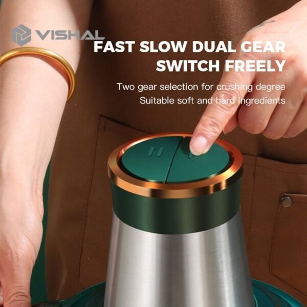 Blender Daging Chopper Meat Grinder Blender STAINLESS Hand Blender Press 2L Baja Tahan Ini Karat