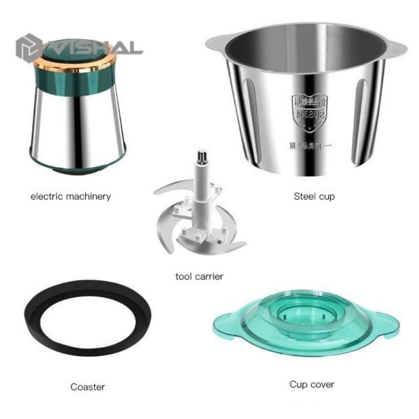 Blender Daging Chopper Meat Grinder Blender STAINLESS Hand Blender Press 2L Baja Tahan Ini Karat