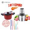 Combo 3in1 [COD] Panci Presto + Blender Penggiling Daging Stainless + Pisau Set 6in1