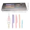 Pisau Set 6 in 1 /Kitchen Knife Set/Pisau Dapur Set Stainless Knife Anti Lengket Isi/Peralatan Masak Pisau