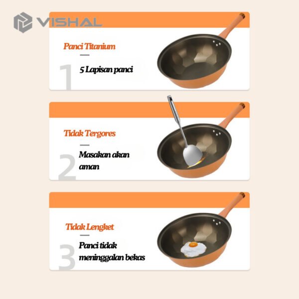 sg-11134201-7rd6k-lvvkbnqti59ide Wajan Teflon Paus Titanium 32cm Anti Lengket Double Bottom Teflon / Cook & Clean Wok Pan VS-1871