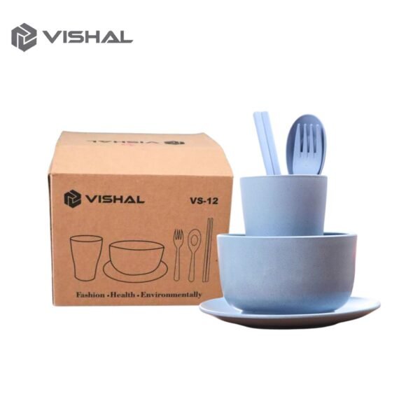 Peralatan Makan Set 6 in 1 Plastik Piring Mangkuk Gelas Sendok Piring/Peralatan Makan/Cangkir VS-12