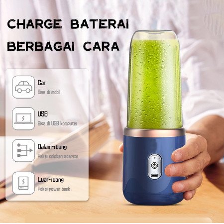 id-11134207-7qukx-liy0b0b6spdnd0 Blender 6 Pisau Juicer Portable Usb Pembuat Jus Elektrik