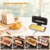 Sandwich Frying Pan Pembuat Roti Bakar Pemanggang Roti Aluminium Anti Lengket