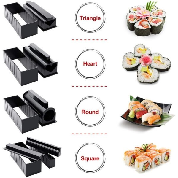 Maker Sushi 10 in 1 Alat Gulung Cetakan Pembuat Bento Makanan Jepang