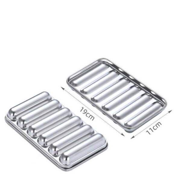 Hot Dog 6 Sekat Handmade Cetakan Sosis Mold Bahan Stainless Steel