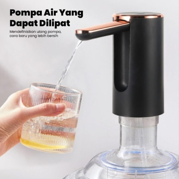 Pompa Galon Elektrik Tidak Berisik Lipat Baterai Charge USB Portable