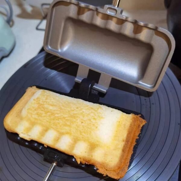 Sandwich Frying Pan Pembuat Roti Bakar Pemanggang Roti Aluminium Anti Lengket