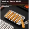 Hot Dog 6 Sekat Handmade Cetakan Sosis Mold Bahan Stainless Steel
