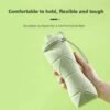 Compact Botol 600ml Reusable Silicone Water Air Minum Lipat Travel Silikon Lipat Ketel Anti Bocor