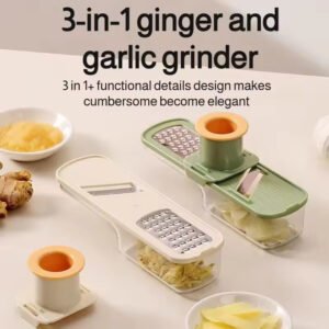 id-11134207-81ztm-mev0d9v3wyyr8d Bawang Cutter Alat Penghalus Penggiling Bawang Putih Makanan Mini Pencacah Slicer 3 in 1 Serbaguna