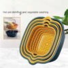 Baskom Saringan Cuci Buah Peniris Sayuran Double Layer 3 PCS