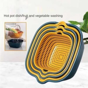 40af1718266206c90861a1572fd9f825 Baskom Saringan Cuci Buah Peniris Sayuran Double Layer 3 PCS