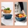 Baskom Saringan Cuci Buah Peniris Sayuran Double Layer 3 PCS