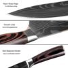 Pisau Dapur Damaskus Stainless Super Tajam Daging