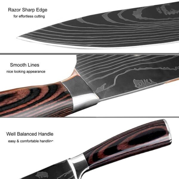 Pisau Dapur Damaskus Stainless Super Tajam Daging
