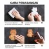 Rak Tempel Tempat dispenser Sikat Gigi Motif Beruang