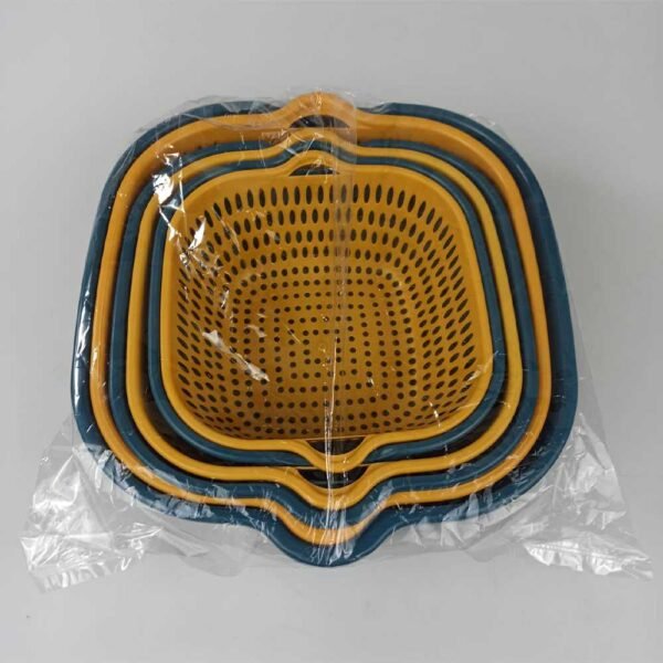 Baskom Saringan Cuci Buah Peniris Sayuran Double Layer 3 PCS