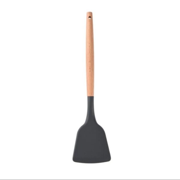 Spatula Silicone Gagang Kayu Tahan Panas