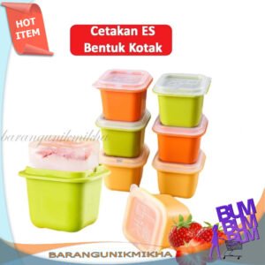 Kotak Mini Cetakan Es Batu Bentuk Kotak Kecil Dengan Tutup
