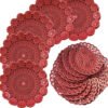 Piring Plastik Rotan Motif Bunga