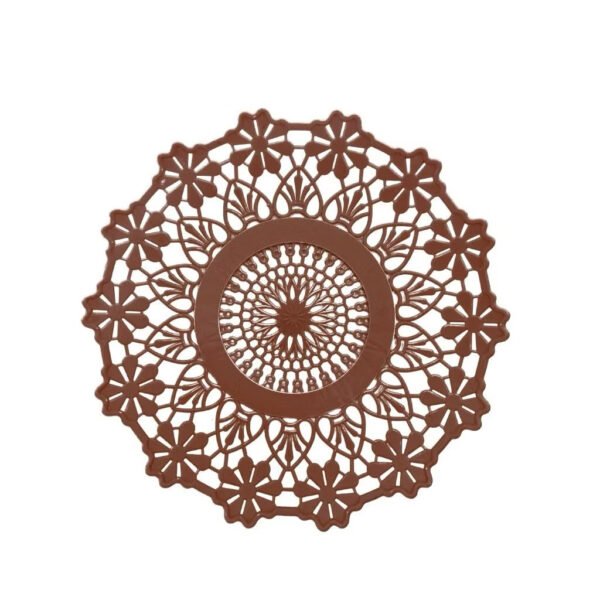 Piring Plastik Rotan Motif Bunga