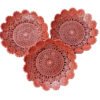 Piring Plastik Rotan Motif Bunga