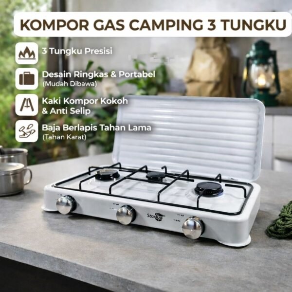 Kompor Gas Portable 3 Tungku